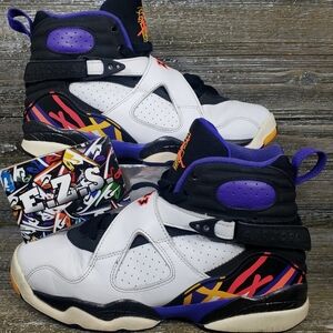 Jordan Athletic Shoes White Black Purple
